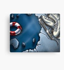 Treading On Thin Ice Metal Print