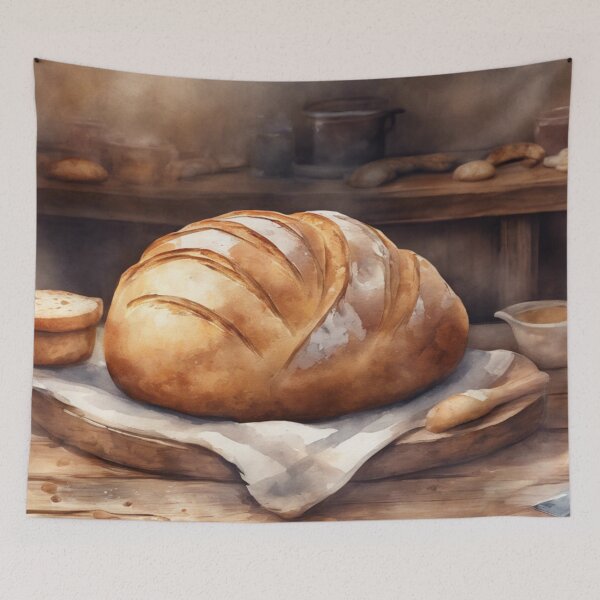 Item preview, Fresh bread,for bakers, watercolor,original art designed and sold by TrendyGenZArt.
