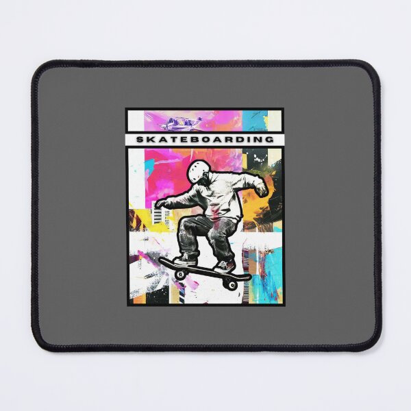 Item preview, The skateboarding collage, vivid graphics, skateboard designed and sold by silent-violin.