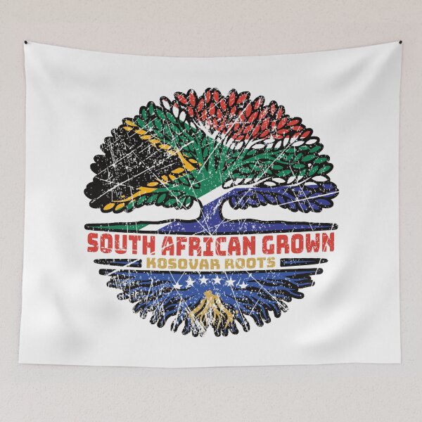Item preview, Kosovo Kosovar South African South Africa Tree Roots Flag designed and sold by FlagX.