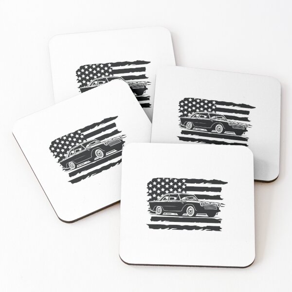 Item preview, Classic Car with American Flag designed and sold by Cassy C.