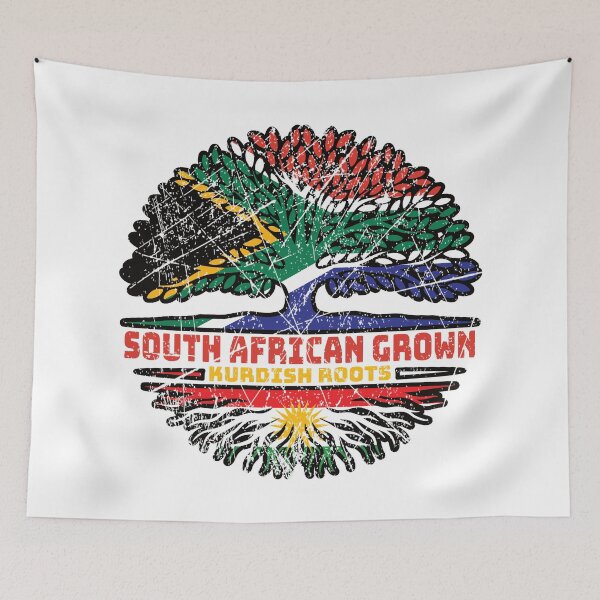 Item preview, Kurdistan Kurdish South African South Africa Tree Roots Flag designed and sold by FlagX.