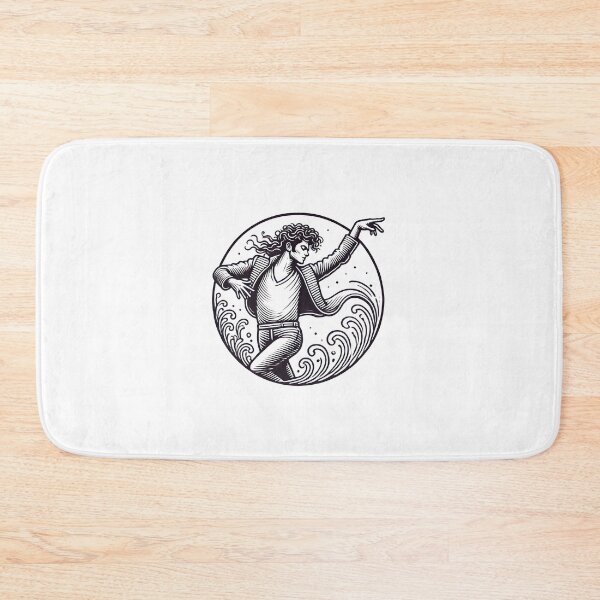 Item preview, Dancer Surrounded by Waves - Line Art - Pop Music designed and sold by Fenay Designs.