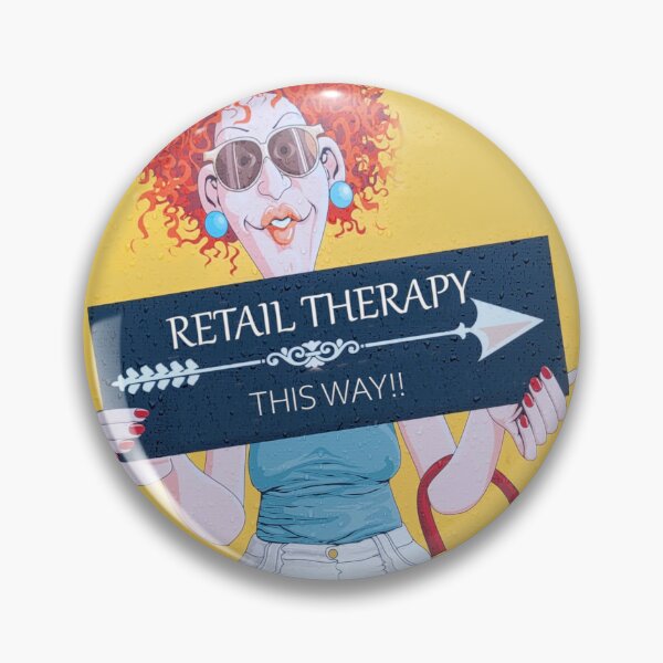 Item preview, Funny Retail Therapy Shopping Poster  designed and sold by KALEIDOSCOPE UK.