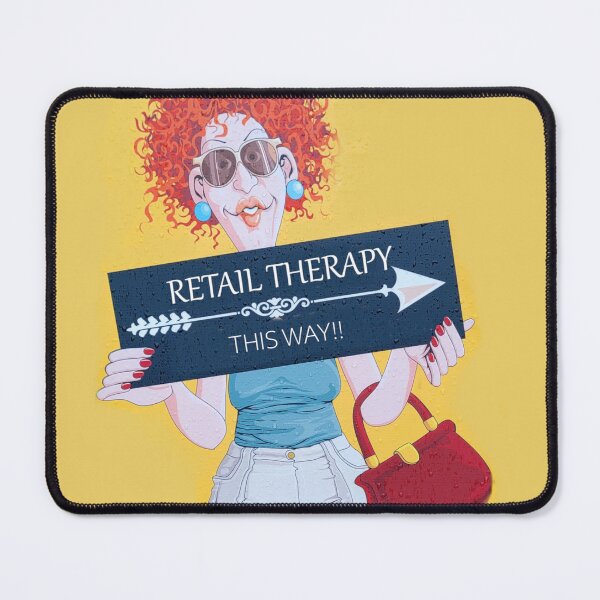 Item preview, Funny Retail Therapy Shopping Poster designed and sold by KALEIDOSCOPE UK.