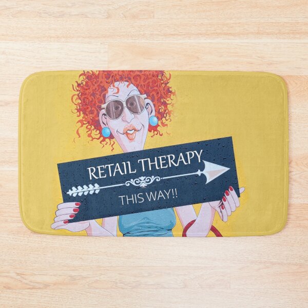 Item preview, Funny Retail Therapy Shopping Poster  designed and sold by KALEIDOSCOPE UK.
