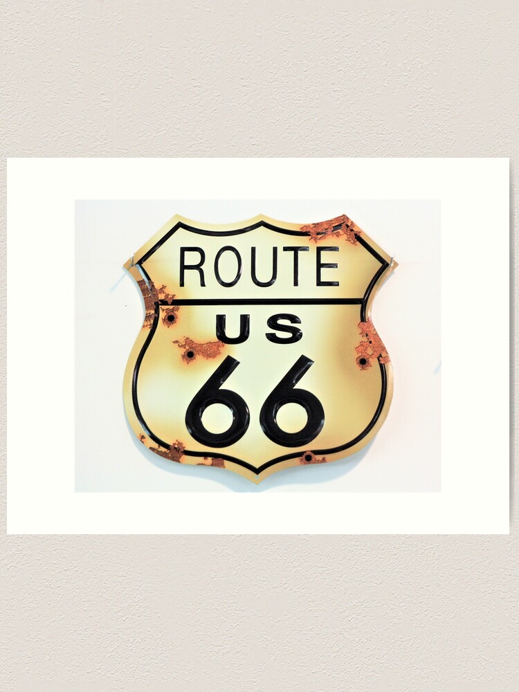 アート・デザイン・音楽 Route 66 & U.S. Highway Vintage Route 66 HIghway Road Sign