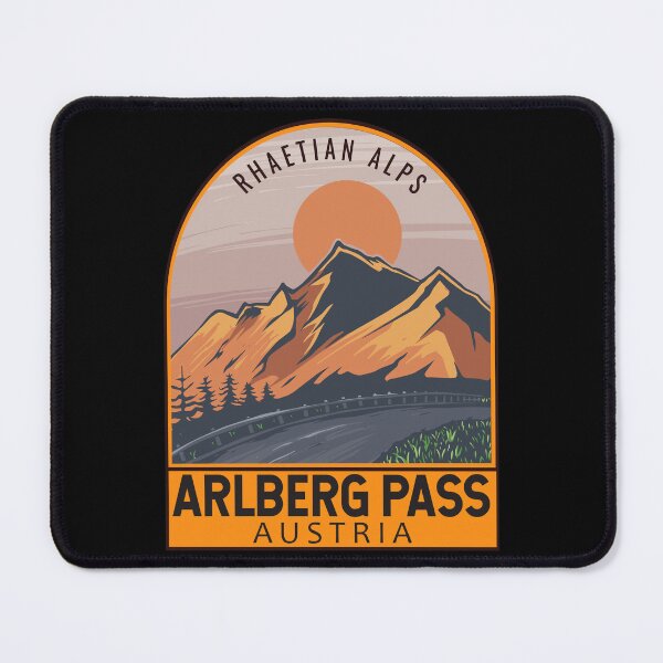 Item preview, Arlberg Pass Austria Retro Travel Emblem designed and sold by KrisSidDesigns.