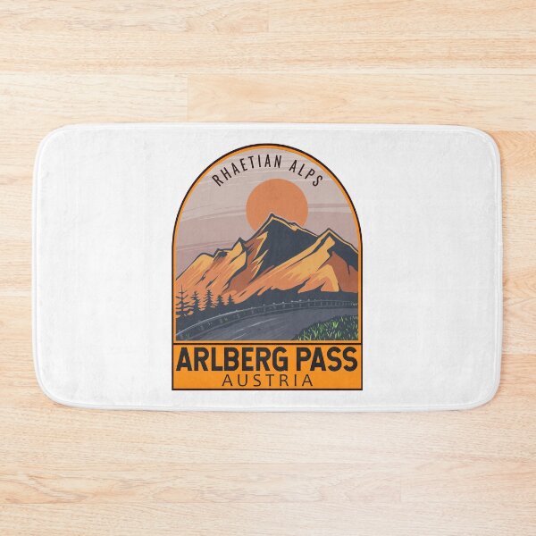 Item preview, Arlberg Pass Austria Retro Travel Emblem designed and sold by KrisSidDesigns.