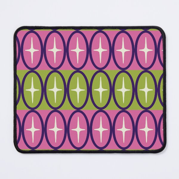 Item preview, Geometric Oval and Starburst Pattern Pink Blue and Green designed and sold by tonymagnerart.