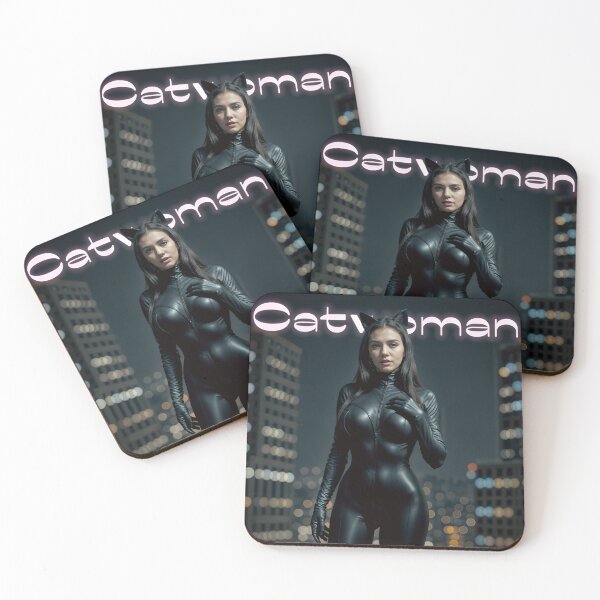 Item preview, Catwoman in cyberpunk city,realistic digital art,leather clothing  designed and sold by Creative88Art.