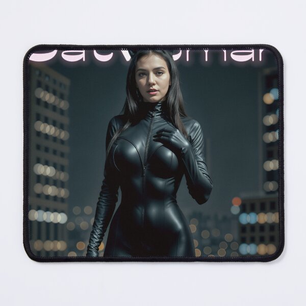 Item preview, Catwoman in cyberpunk city,realistic digital art,leather clothing designed and sold by Creative88Art.