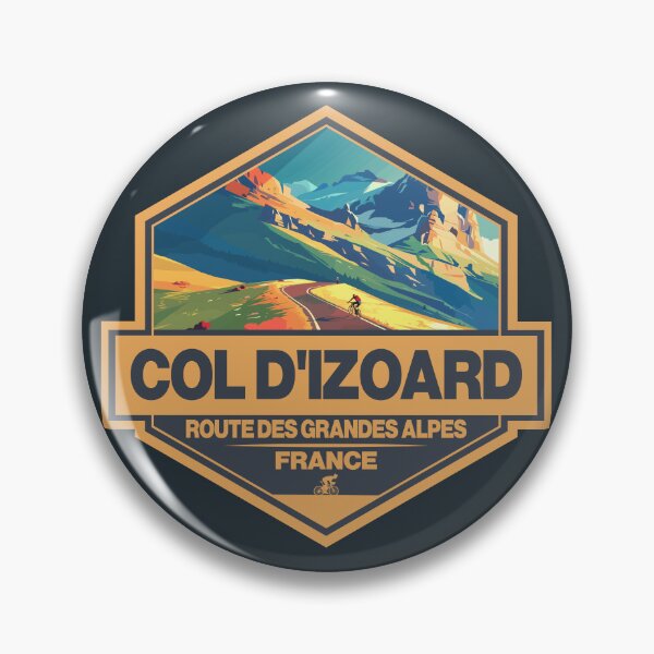 Item preview, Col d Izoard France Travel Art Badge designed and sold by KrisSidDesigns.