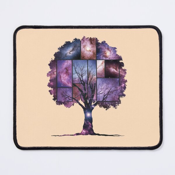 Item preview, a tree made from a collage of diverse galaxy images designed and sold by 123ks.