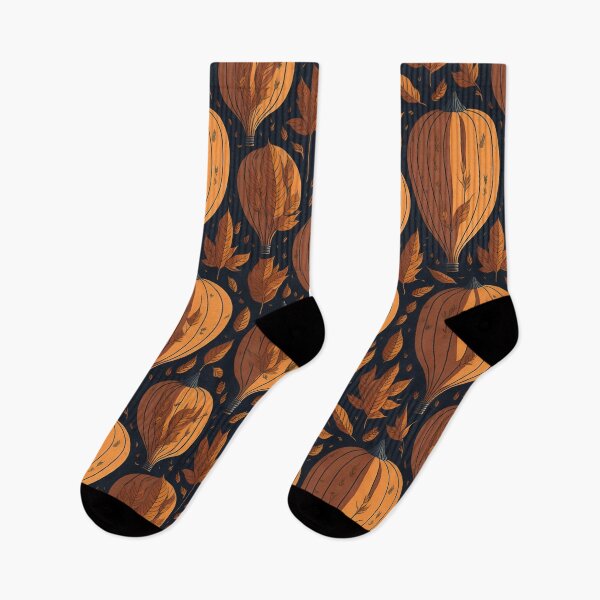 Item preview, Rustic Autumn Balloon and Leaf Pattern designed and sold by Daniel Haddad.