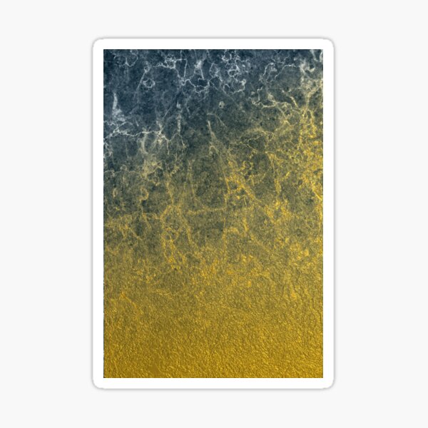 Molten Gold Into Black Marble Sticker