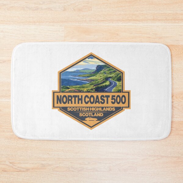 Artikelvorschau, North Coast 500 Schottland Reisekunst-Abzeichen entworfen und verkauft von KrisSidDesigns.
