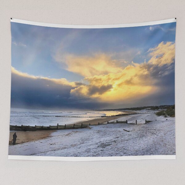 Item preview, Snow on Blyth beach on New Years Eve designed and sold by Violaman.