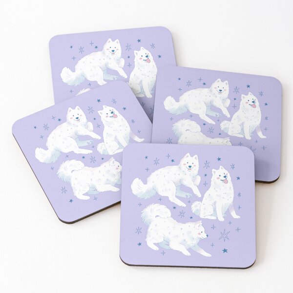 Item preview, Cute Samoyed dog trio designed and sold by YaraCuteArt.