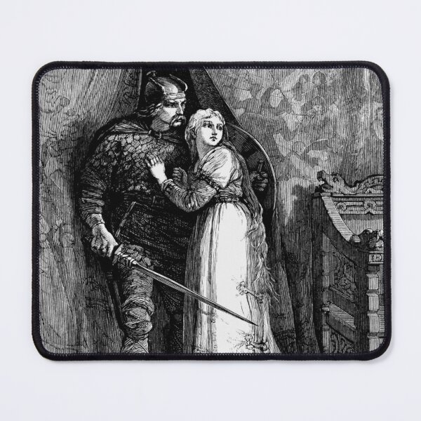 Item preview, The fair maiden and her protector, vintage engraving designed and sold by stevepaint.
