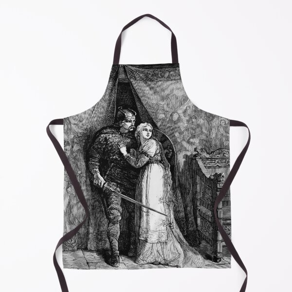Item preview, The fair maiden and her protector, vintage engraving designed and sold by stevepaint.