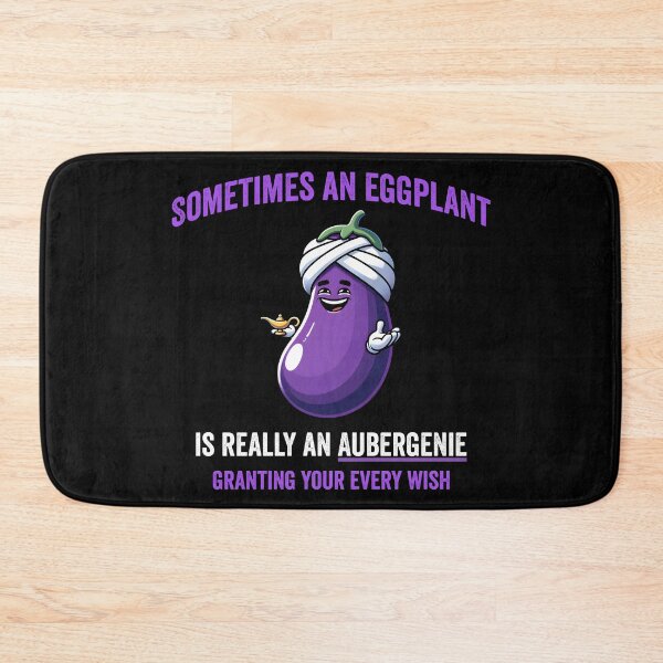 Item preview, Sometimes an eggplant is really an auberGENIE granting your every wish designed and sold by LuxindaSwirl.