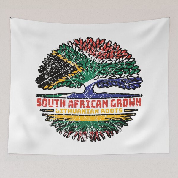 Item preview, Lithuania Lithuanian South African South Africa Tree Roots Flag designed and sold by FlagX.