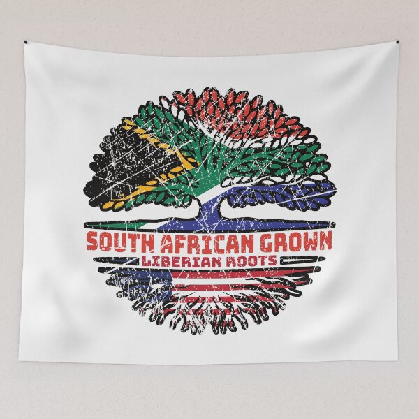 Item preview, Liberia Liberian South African South Africa Tree Roots Flag designed and sold by FlagX.