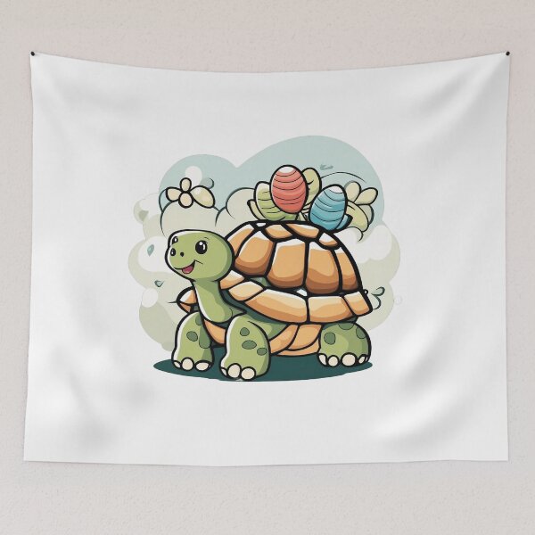 Item preview, Adorable Tortoise Cartoon Art Design Playful Animal Print designed and sold by comicc.