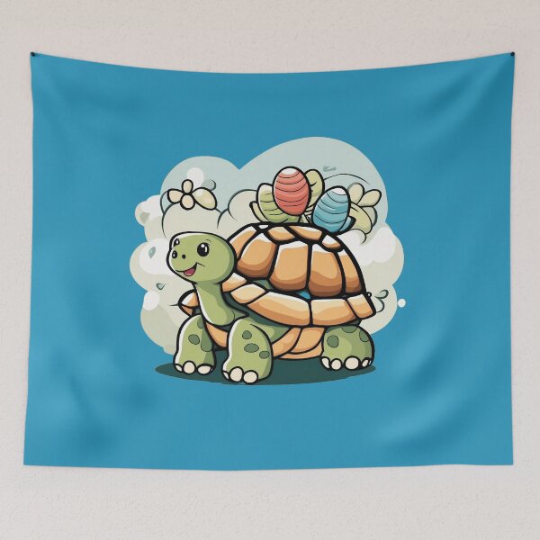 Item preview, Adorable Tortoise Cartoon Art Design Playful Animal Print designed and sold by comicc.