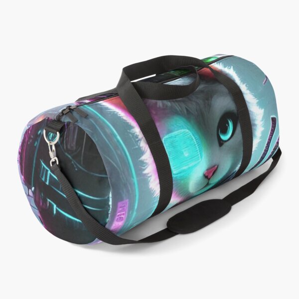 Item preview, Futuristic Cat Warrior in Neon District designed and sold by TeslaSt0re.