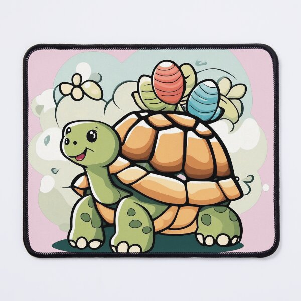 Item preview, Adorable Tortoise Cartoon Art Design Playful Animal Print designed and sold by comicc.