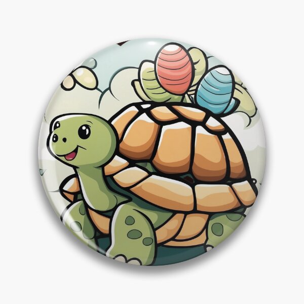 Item preview, Adorable Tortoise Cartoon Art Design Playful Animal Print designed and sold by comicc.