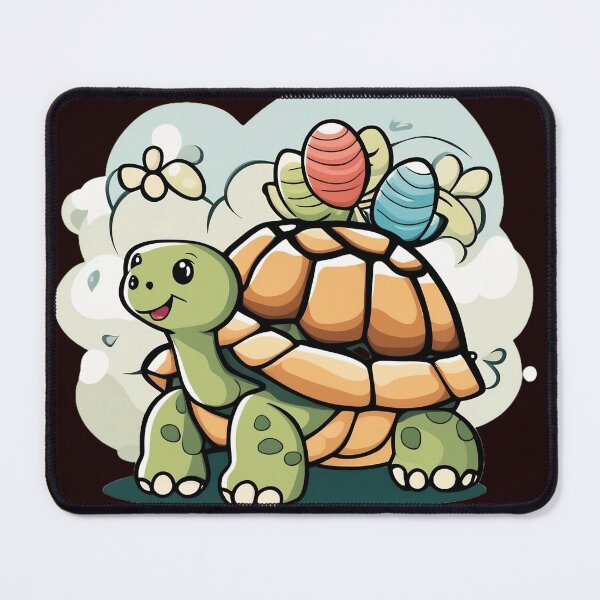 Item preview, Adorable Tortoise Cartoon Art Design Playful Animal Print designed and sold by comicc.