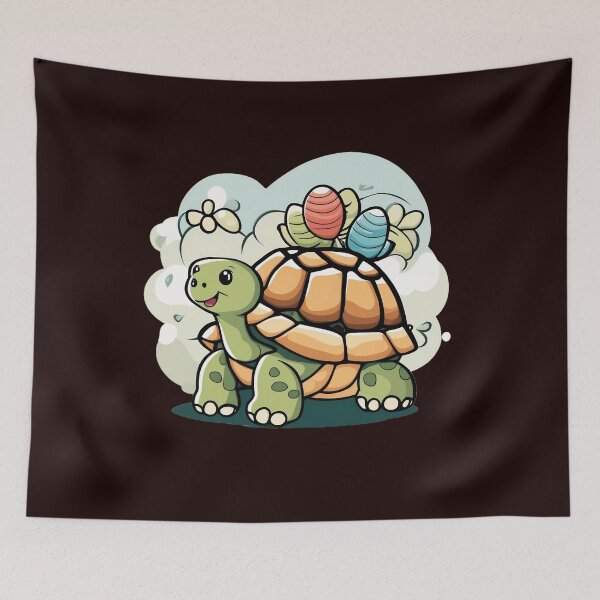Item preview, Adorable Tortoise Cartoon Art Design Playful Animal Print designed and sold by comicc.