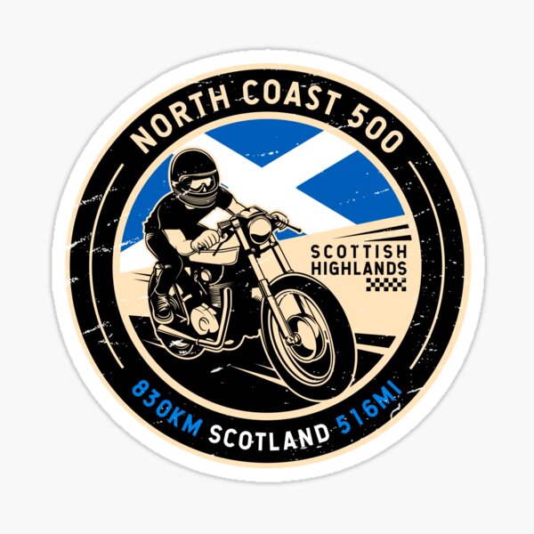 Vista previa del artículo con la obra «Costa Norte 500 | Escocia | Motocicleta», diseñado y vendido por KrisSidDesigns.