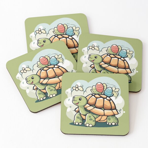Item preview, Adorable Tortoise Cartoon Art Design Playful Animal Print designed and sold by comicc.