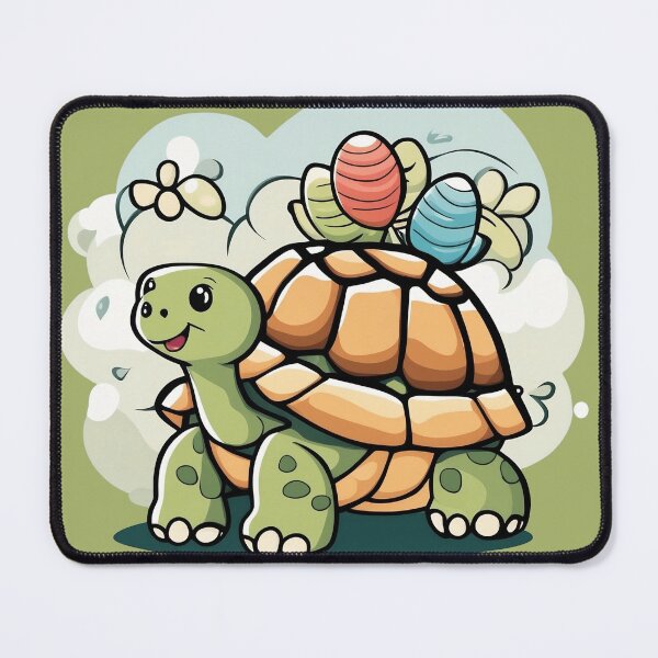 Item preview, Adorable Tortoise Cartoon Art Design Playful Animal Print designed and sold by comicc.