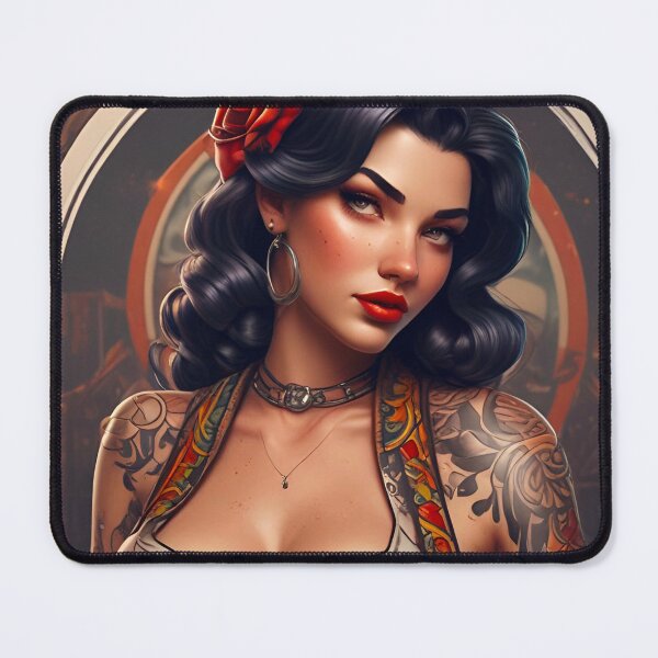 Item preview, Tattooed Pinup Girl designed and sold by MatrixTattoo.