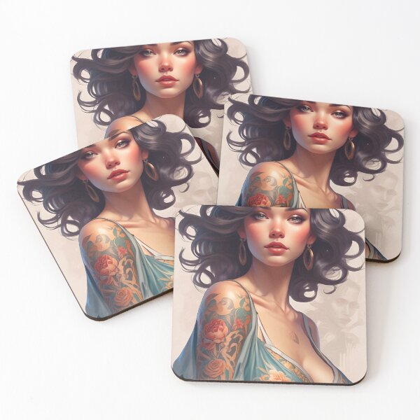 Item preview, Tattooed Pinup Girl  designed and sold by MatrixTattoo.