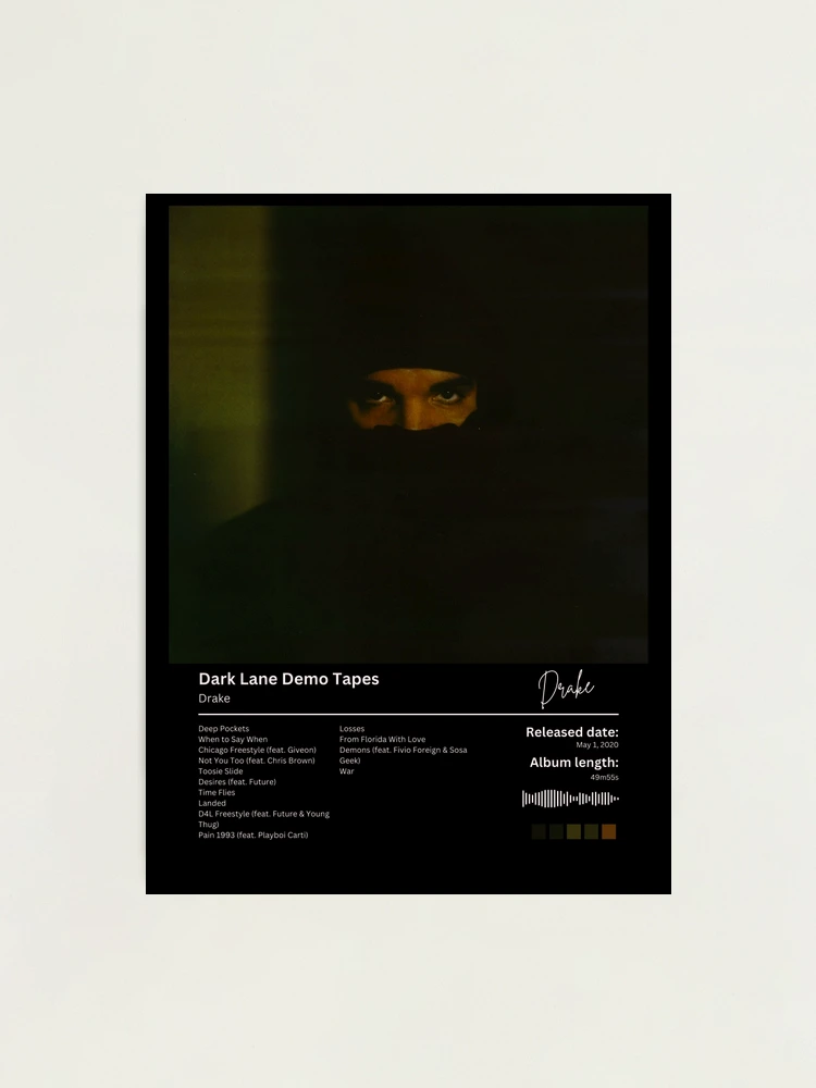 【額縁付き】 drake lane demo tapes A2ポスター Amazon.com: metegate Drake Poster Dark Lane Demo Tapes