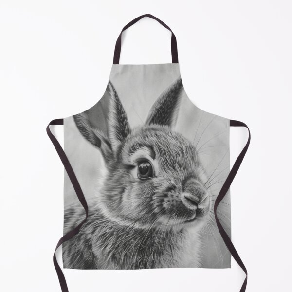 Item preview, Black and white Rabbit pencil drawing designed and sold by Pencil-Art.