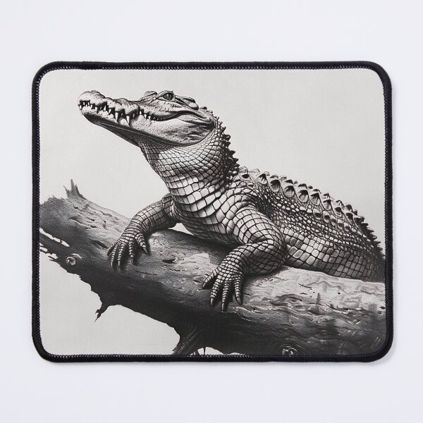 Item preview, Black and white Crocodile drawing designed and sold by Pencil-Art.