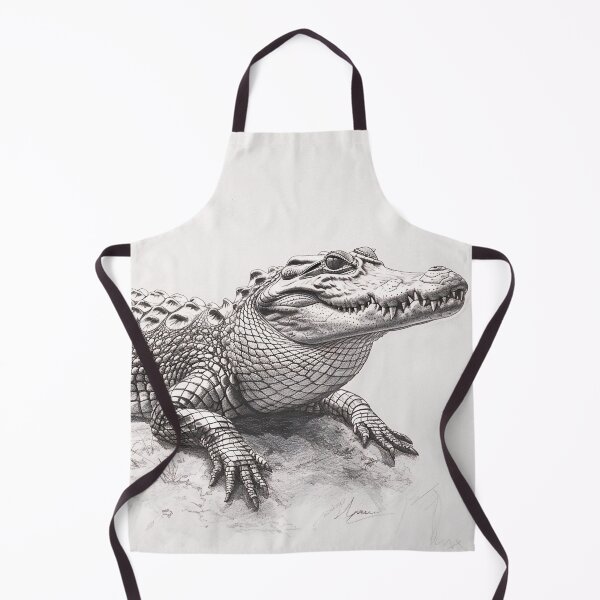 Item preview, Black and white Crocodile drawing designed and sold by Pencil-Art.