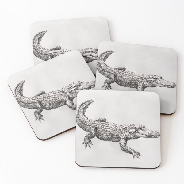 Item preview, Black and white Crocodile drawing designed and sold by Pencil-Art.