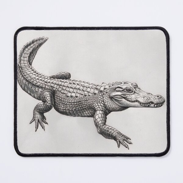 Item preview, Black and white Crocodile drawing designed and sold by Pencil-Art.