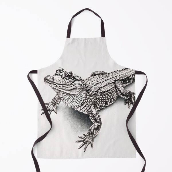 Item preview, Black and white Crocodile drawing designed and sold by Pencil-Art.
