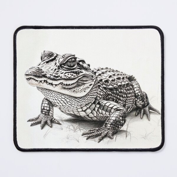 Item preview, Black and white Crocodile drawing designed and sold by Pencil-Art.
