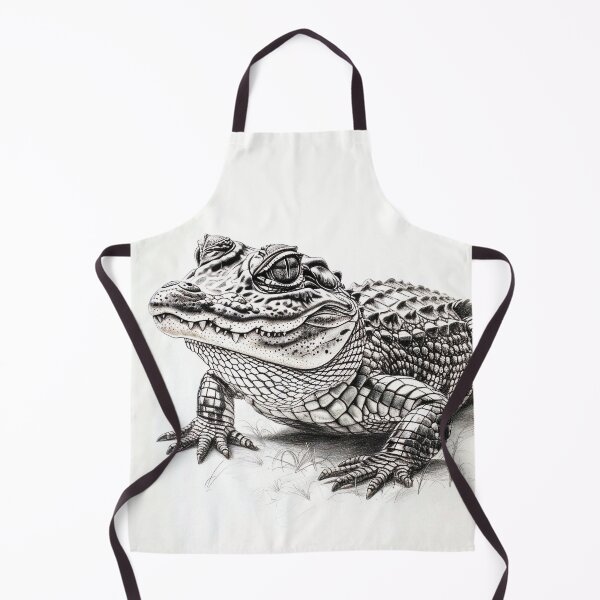 Item preview, Black and white Crocodile drawing designed and sold by Pencil-Art.