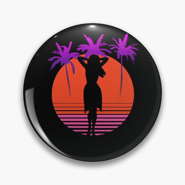 Item preview, Silhouette Lady of Summer in retro circle  designed and sold by MarigoldandLily.